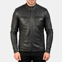 Mens Cafe Racer Traditional Motorcycle Brown Australian Flag Leather Jac... - €116,75 EUR