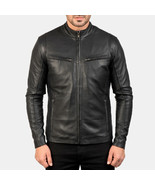 Mens Cafe Racer Traditional Motorcycle Brown Australian Flag Leather Jac... - $183.83 CAD