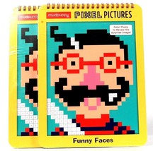 2 Count Mudpuppy Pixel Pictures Funny Faces Color To Reveal Surprise Image - £14.15 GBP