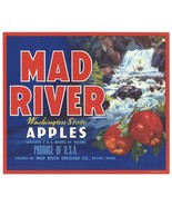 1950&#39;s MAD RIVER Vintage Entiat Washington Apple Frut Crate Label Excell... - $17.08 CAD