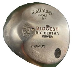 Callaway The Biggest Big Bertha Driver 8* Stiff Graphite 44.5&quot; New Grip ... - £34.07 GBP