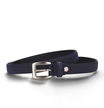 Damengürtel Schwarz veganes Nubuk quadratische Schnalle schmaler und ele... - $47.66