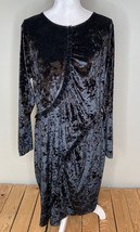 Michael Kors NWT $115 Women’s long sleeve knee length faux Velvet dress 1X F6 - £42.01 GBP