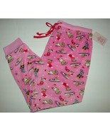 Goodnight Kiss Women&#39;s Christmas Minky Minky Sleep Pajama Joggers Pink C... - $518.39 MXN