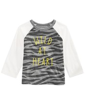 First Impressions Infant Boys Wild At Heart Print T-Shirt,Gray,3-6 Months - £12.23 GBP