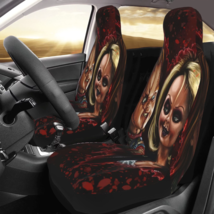 Chucky And Tiffany Couple Forever Together Halloween Car Seat Covers - £31.23 GBP