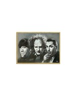 The 3 Stooges Portrait Singer Nice Wood Kitchen Fridge Magnet 2.5 x 3.5 ... - £4.60 GBP