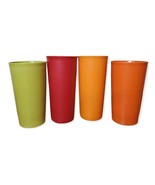 SET OF 4 VINTAGE TUPPERWARE TUMBLERS Cups Harvest 115-11 873-12 - €20,72 EUR