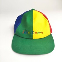 Vintage K Products Colorful John Deere Youth Hat Cap Strap Back Made in USA  - £11.83 GBP