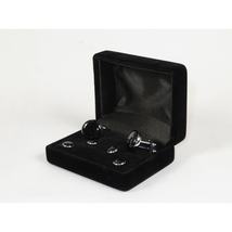 Men's J.Valintin Tuxedo Shirt Cufflinks Stud Set Black Silver 92565 image 7