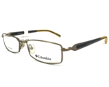 Columbia Eyeglasses Frames Elias C01 Black Yellow Matte Gold Wire Rim 53... - $60.59