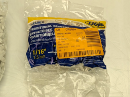 Pack of 300 QEP Traditional Flexible Tile Spacer Plastic 1/16" White 10334 - $9.79