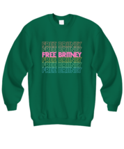 Britney Sweatshirt Free Britney Multiply Rainbow, #FREEBRITNEY Green-SS  - £20.36 GBP
