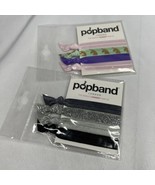 (2) Pop band Pink Purple Black Unicorns No Dent Knotted Ponytailers 4 Ha... - €5,20 EUR