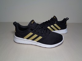 Adidas Size 6 M QT RACER 2.0 Black / Gold / White Sneakers New Women&#39;s Shoes - £86.25 GBP