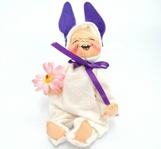 Annalee Doll in Bunny Rabbit Suit 1990 Poseable Arms & Legs Spring Easter 8" - $13.16