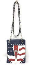 Premium American Flag Mini Messenger Bags Purses in Multi-color - $23.99
