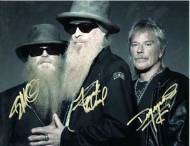 Zz Top Band Group Signed Photo 8X10 Rp Autographed Dusty Hill Frank Beard Gibson - £15.97 GBP