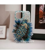 Handmade Sparkle Peacock Diamond Clear Case For iPhone 11 12 13 14 15 16... - $604.67 MXN