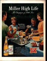 Vintage 1965 Miller Beer Print Ad Ephemera Wall Art Decor picnic d8 - $24.11