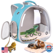 Guinea Pig Carrier Backpack with Soft Warm Mat Set,Lizard Backpack Carri... - $40.05
