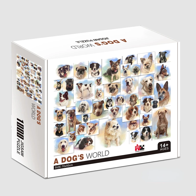 70*50cm Jigsaw Puzzle 1000 Pieces Paper For Adult A Dog&#39;s World Famous Painting - £15.67 GBP