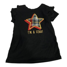 Garanimals Toddler Girls Black Short Ruffled Sleeved T-Shirt Size 5T - $12.20