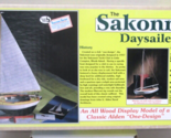 Midwest 983 Sakonnet Daysailer Sail Boat All Wood Display Model Kit Level 2 - $33.24