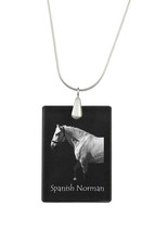 Spanish-Norman horse,  Horse Crystal Pendant, SIlver Necklace 925, High ... - £29.80 GBP