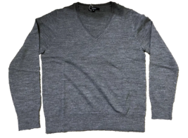 Quince grey Lightweight 100% Merino Wool V-Neck Sweater -Small - £27.14 GBP
