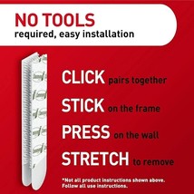 16 Command  STRIPS 3M 8 Pairs 3.65*.73 in-Poster White Large Damage Free... - $5.93