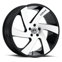 20X8.5 Luxxx Alloys LUX10 5X112 +38 73.1 Gloss Black Machined - Wheel - £222.60 GBP
