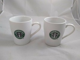 Starbucks 2007 Classic Siren Mermaid Logo White Flared Coffee Mug 8oz Lot Of 2 - $19.99
