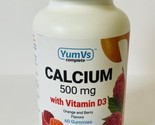 YumVs Complete Calcium 500 mg With Vitamin D3 Orange And Berry 60 Gummie... - £11.61 GBP