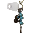 Eiffel Tower Blue Beaded Keychain Handbag Flare Key Chain - £6.32 GBP