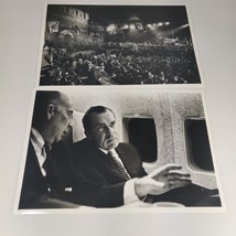 ✅ 2 1968 Photo Richard Nixon Presidential Campaign Mitchell Trikosko USN &amp; WR - £18.50 GBP