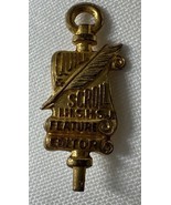 Quill And Scroll I.H.S.H.S.J. Advertising Manager Vintage Lapel Pin Pendant - $13.82 CAD