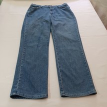 Denim Riders Women's Size 16M Blue Straight Leg Cotton Blend Denim Jeans (34×30) image 9