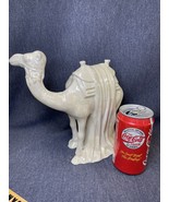 Vintage Large 9” Ceramic Nativity Camel Glazed White Iridescent - £16.92 GBP