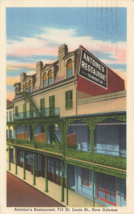Antoine&#39;s Restaurant 713 St Louis St New Orleans Louisiana Linen Postcard C43 - £4.41 GBP