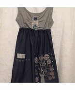 Heel Athens Lab Dark Blue Embroidered Fish Casual Maxi Dress, Size S - €29,94 EUR