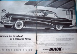 Buick 2 Page Magazine Print Art Advertisement 1953 - $6.99