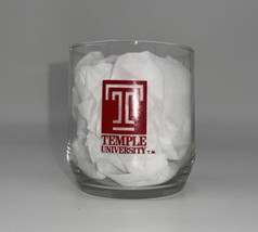 Temple University Owls Vintage Rocks Glass Cocktail Short Glass 3.5” - £6.04 GBP