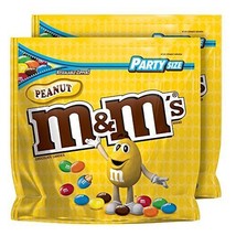 M&amp;M&#39;S Peanut Milk Chocolate Candy Party Size 38 oz Bag Pack of 2 - £68.12 GBP