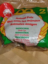 VINTAGE MC&#39;DONALD&#39;S HAPPY MEAL TOY: ANIMAL PALS-RHINOCEROS #2-MIB - £6.84 GBP