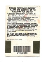 1996 Walt Disney World ticket pass - £22.97 GBP