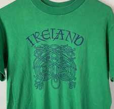 Vintage Nutmeg Mills T Shirt Single Stitch Ireland Logo Crew XL USA 80s 90s - $24.99