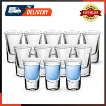 12 Pack 1 OZ Shot Glasses Set With Heavy Base, Clear (Cone Shaped) - $24.45