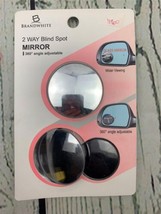 Blind Spot Mirror 2 inch Round HD Glass Frameless Convex Rear View Mirror 2 Pack - £12.88 GBP