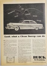 1954 Print Ad Buick 4-Door Car with Whitewall Tires Clean Sweep - $11.68